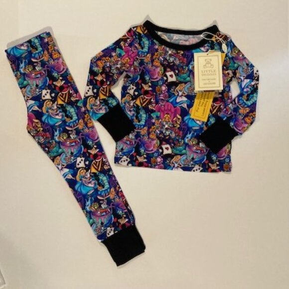 NWT Little Snuggles Alice in Wonderland 2-piece Bamboo Pajama set - size 18/24 - Picture 3 of 5